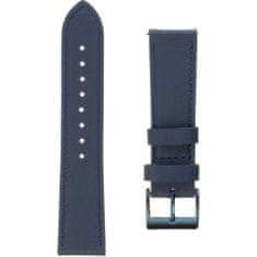 FIXED Leather Strap kožený řemínek s šířkou 22mm pre smartwatch modrý, FIXLST-22MM-BL