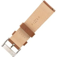FIXED Leather Strap kožený řemínek s šířkou 22mm pre smartwatch hnědý, FIXLST-22MM-BRW