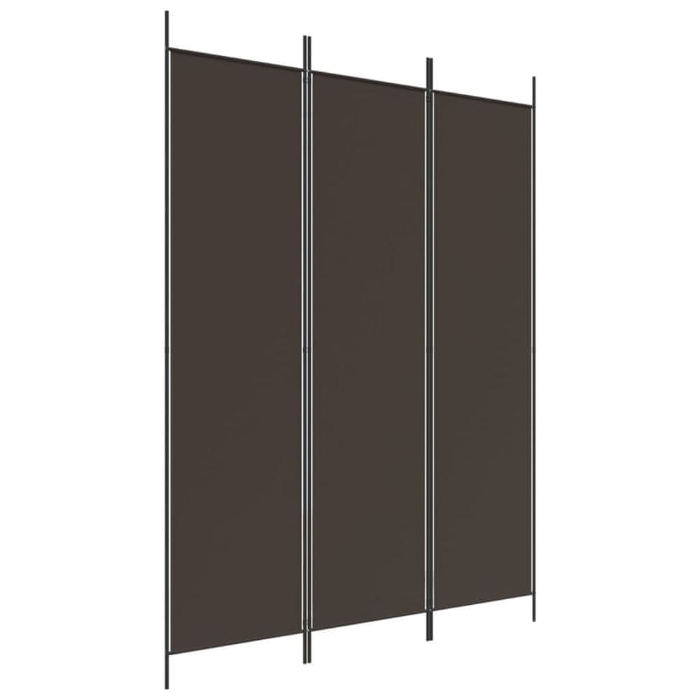 Vidaxl 3-panelový paraván hnedý 150x200 cm látkový