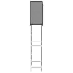 Vidaxl 2-poschodový úložný stojan nad WC sivý 56x30x170 cm železo