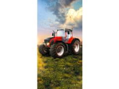 FARO Osuška Traktor červený / ručník Traktor červený bavlna 70x140