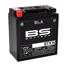 BS-BATTERY V továrni aktivovaný akumulátor BTX16 (FA) (YTX16 (FA)) SLA