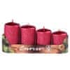 Emocio Adventné sviečky, pazúrky červené 4 ks, 50 mm