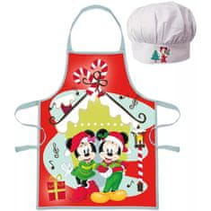 EUROSWAN Vianočná zástera s kuchárskou čiapkou Mickey & Minnie Mouse