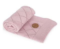 Ceba Baby Deka pletená v darčekovom balení 90x90 ryžový vzor, ružová