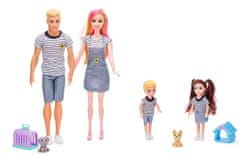 Woody Bábiky Rodina s miláčikmi, 30 cm