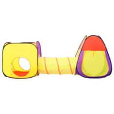 Petromila vidaXL Detský stan na hranie s 250 loptičkami farebný 255x80x100 cm