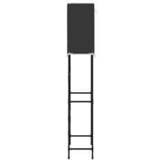 Vidaxl 2-poschodový úložný stojan nad WC čierny 56x30x170 cm železo