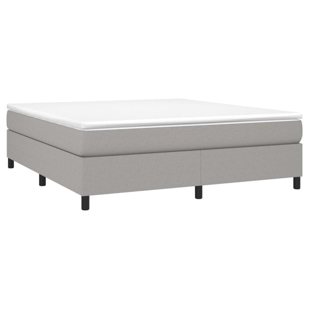 Vidaxl Boxspring posteľ s matracom svetlosivá 100x200 cm látka