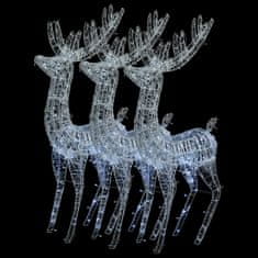 Vidaxl XXL Akrylové vianočné soby 250 LED 3 ks 180 cm studené biele