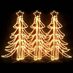 Vidaxl LED silueta vianočného stromčeka 3 ks teplé biele 87x87x93 cm