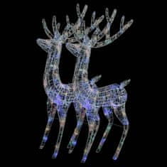 Vidaxl XXL Akrylové vianočné soby 250 LED 2 ks 180 cm viacfarebné