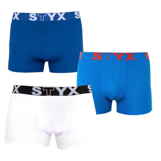 Styx 3PACK pánske boxerky športová guma nadrozmer viacfarebné (R9676861)