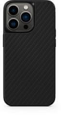 EPICO zadní kryt Hybrid Carbon Casa Magnetic pro iPhone 14 Pro s podporou uchycení MagSafe, čierna