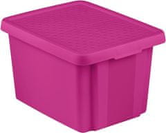 Box s vekom Curver ESSENTIALS 26 lit., ružový, 44x34x27 cm