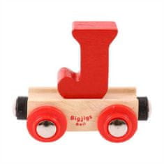 Bigjigs Toys Bigjigs Rail Vagónik drevenej vláčikodráhy - Písmeno J