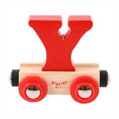 Bigjigs Toys Bigjigs Rail Vagónik drevené vláčikodráhy - Písmeno Y
