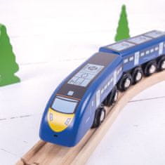 Bigjigs Rail Rýchlik High Speed 1 modrý