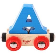 Bigjigs Toys Bigjigs Rail Vagónik drevené vláčikodráhy - Písmeno A
