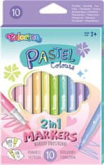 Colorino Pastel - obojstranné fixky 10 farieb