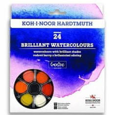 KOH-I-NOOR vodovej farby/vodovky BRILLIANT okrúhle 24 farieb