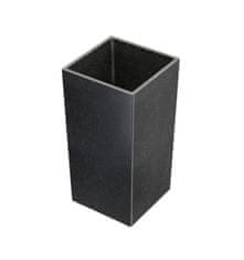 Granisil Vysoký granitový květináč KUBI vysoký 60 cm Barvy: béžový, šedý, černý, bílý a antracitový - Černý