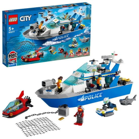 LEGO City Police 60277 Policajná hliadková loď