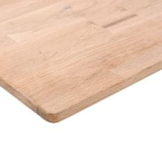 Vidaxl Štvorcová stolová doska 90x90x1,5 cm neošetrený dubový masív
