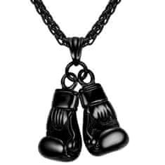 Northix Boxerský náhrdelník U7 - čierny 