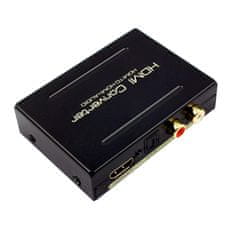 Northix Rozbočovač zvuku, HDMI až HDMI + SPDIF + RCA - USB 