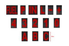 SEFIS tabuľky abecedy a čísel k pitboardu červená