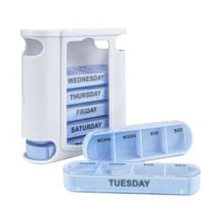 Northix Škatuľka na pilulky, týždenná – fialová 