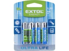Extol Energy Batéria zink-chloridové, 4ks, 1,5V AA (R6)
