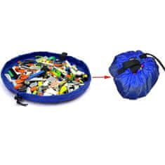 Northix Úložná taška / podložka na hračky - modrá 