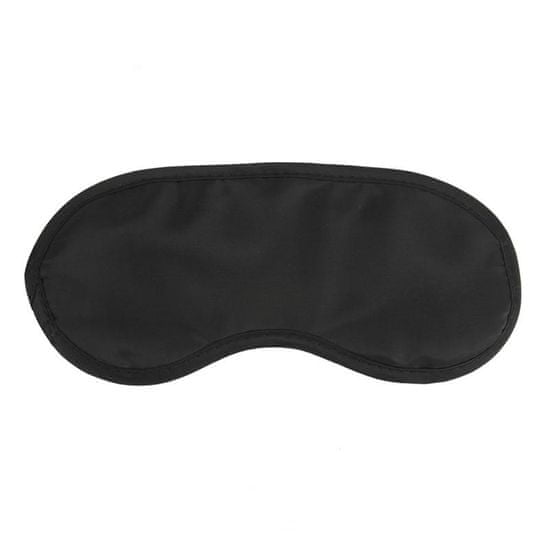 Northix Maska na spanie s elastickými pásikmi, čierna