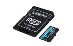 Kingston 512GB microSDXC Canvas Go! Plus 170R/100W U3 UHS-I V30 Card + SD adaptér