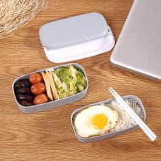 Northix Lunchbox, Bento Box – šedá 