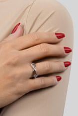 Brilio Silver Moderný strieborný prsteň Nekonečno RI052W (Obvod 56 mm)