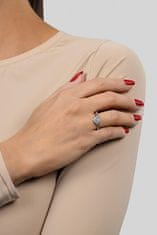 Brilio Silver Elegantný strieborný prsteň so zirkónmi RI048W (Obvod 50 mm)