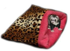 Marysa pelech 3v1 pre fretky - leopard/tmavo ružový
