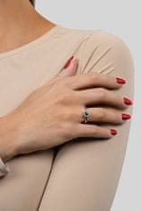 Brilio Silver Nádherný strieborný prsteň s opálom a zirkónmi RI056WBC (Obvod 54 mm)