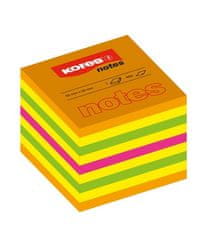KORES Neónové bločky CUBO Summer 400 lístkov 50x50mm, mix farieb
