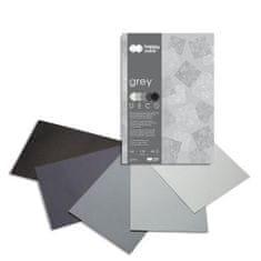 Happy Color Blok s farebnými papiermi A4 Deco 170 g - šedé odtiene