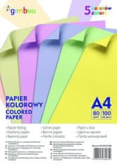 Sada farebných papierov A4 80 g/m2, 100 listov, mix pastelových farieb