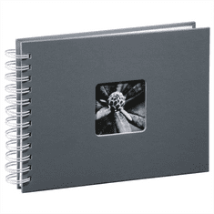 HAMA album klasický špirálový FINE ART 24x17 cm, 50 strán, šedé, biele listy