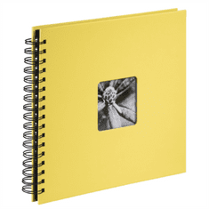 HAMA album klasický špirálový FINE ART 28x24 cm, 50 strán, žltá, čierne stránky