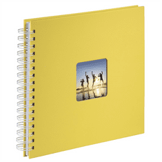 HAMA album klasický špirálový FINE ART 28x24 cm, 50 strán, žltá, biele stránky