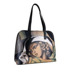 VegaLM Ručne maľovaná kabelka inšpirovaná motívom Tamara de Lempicka