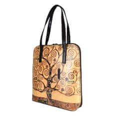 VegaLM Ručne maľovaná kabelka inšpirovaná motívom Gustav Klimt – Strom života