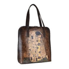 VegaLM Ručne maľovaná kabelka inšpirovaná motívom Gustav Klimt – Bozk